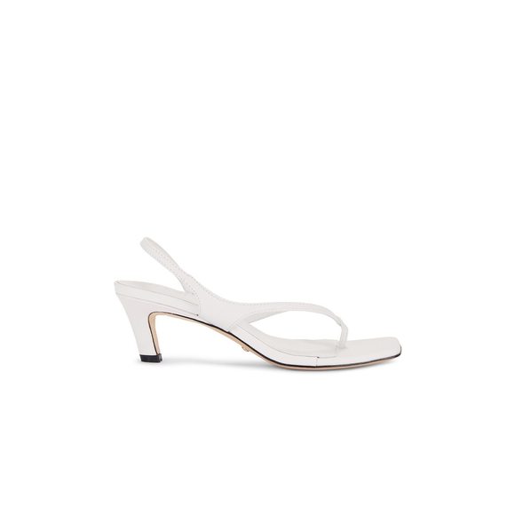 RAYE Prue Sandal in White leather sling back kitten heel reception shoe new - Picture 1 of 10